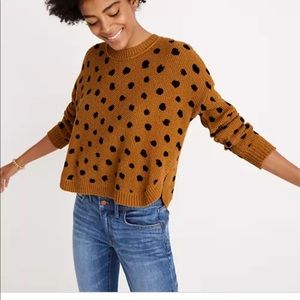 Madewell painted spots pullover sweater sizeMed